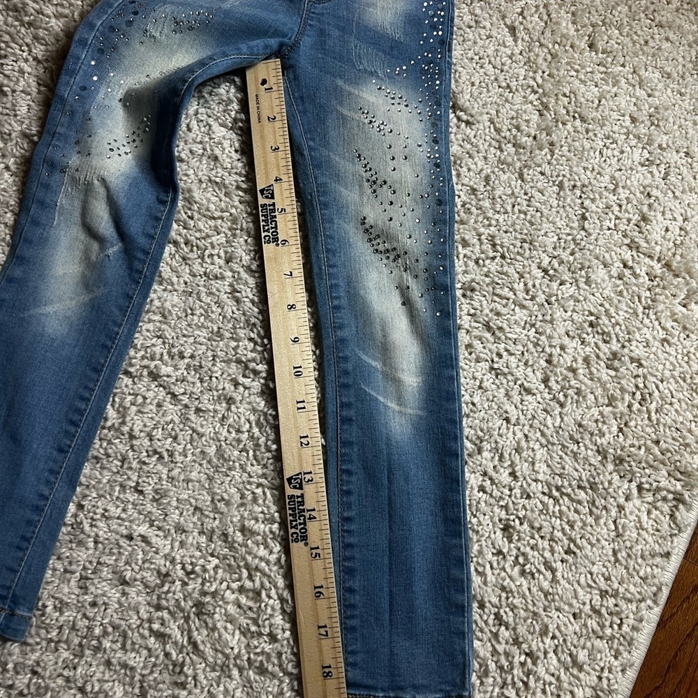 GIRLS MAE LI ROSE BEAUTIFUL SKINNY PULL ON JEANS SIZE 6X - Picture 4 of 16